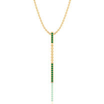 Designer Emerald Stick Drop Gold Plated Pendant Gift For Congratulation || Ali Baba Jewellery