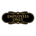 thumbnail image 1 of Designer Employees Only Sign(Black Gold) - Large, 1 of 6