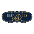 thumbnail image 1 of Designer Employees Only Sign(Navy Blue/Gold) - Medium, 1 of 6