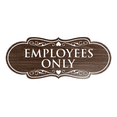 thumbnail image 1 of Designer Employees Only Sign(Walnut) - Large, 1 of 6