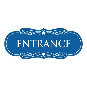 Designer Entrance Sign(Blue) - Medium