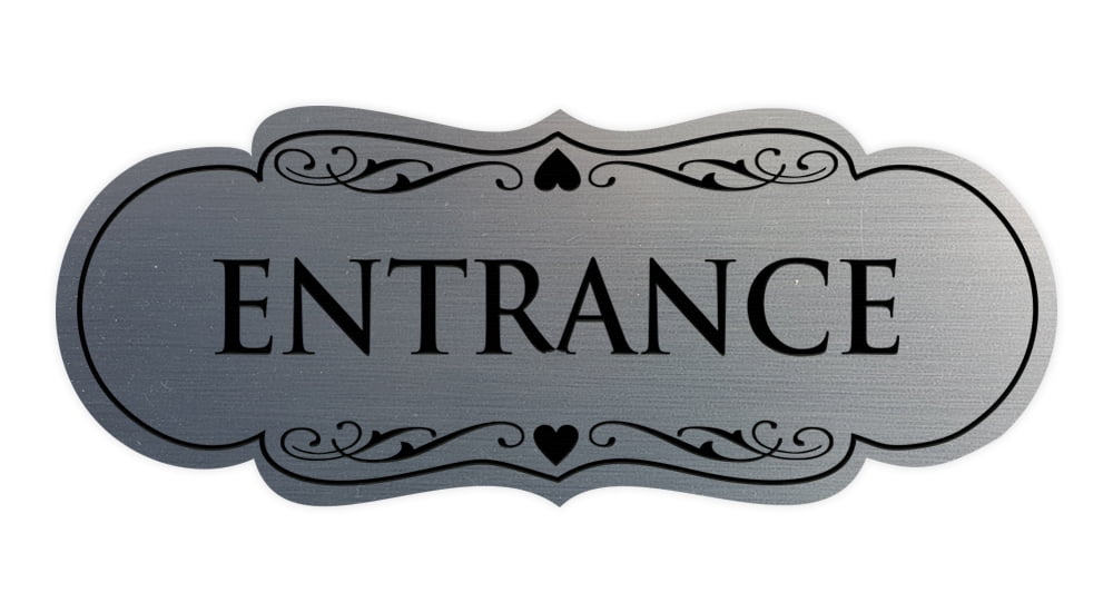 Small Entry Sign Designer Entrance Sign(Brushed Silver) - Small - Walmart.com