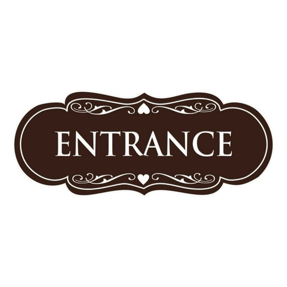 Designer Entrance Sign(Dark Brown) - Medium