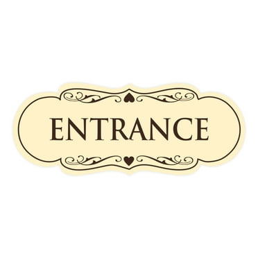 Designer Entrance Sign(Ivory/Dark Brown) - Medium