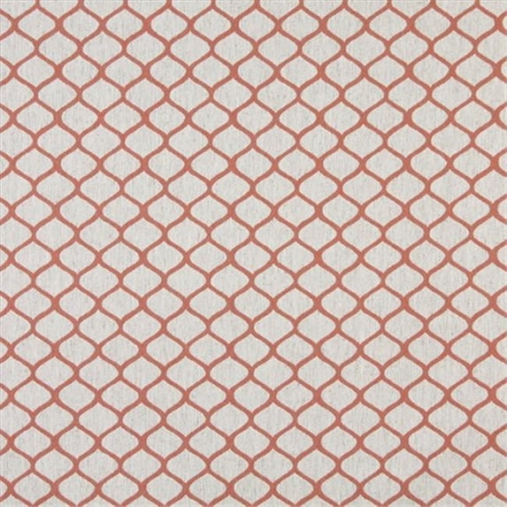 Designer Fabrics 54 in. Wide Persimmon And Off White- Modern- Geometric- Designer Quality Upholstery Fabric
