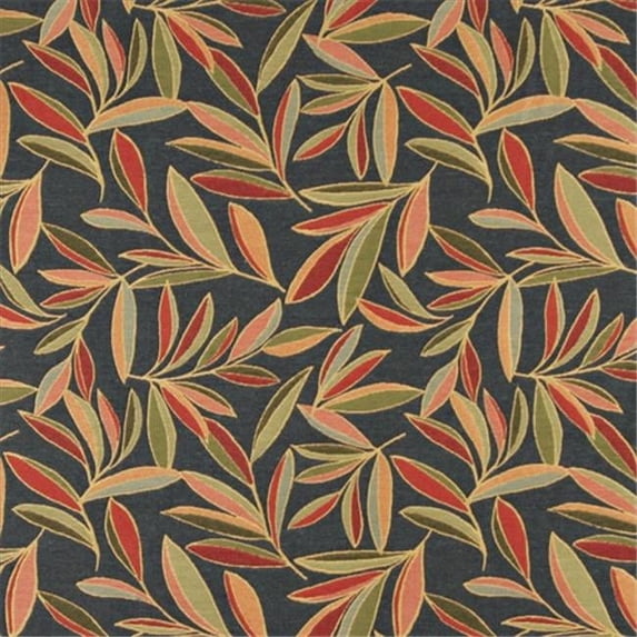 Designer Fabrics 54 in. Wide Red- Green And Blue- Foliage Leaves Contemporary Upholstery Fabric
