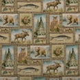 thumbnail image 1 of Designer Fabrics A023 54 in. Wide - Bears- Moose- Trees- Acorns And Fish- Themed Tapestry Upholstery Fabric, 1 of 1