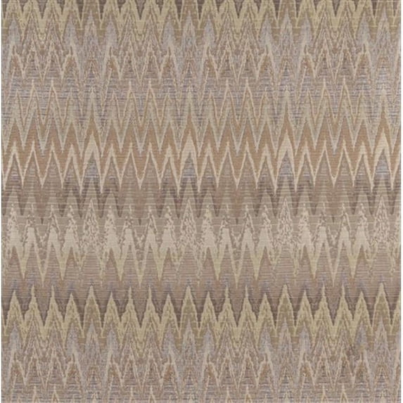 Designer Fabrics C480 54 in. Wide Gold- Beige And Platinum- Woven Flame Stitch Upholstery Fabric