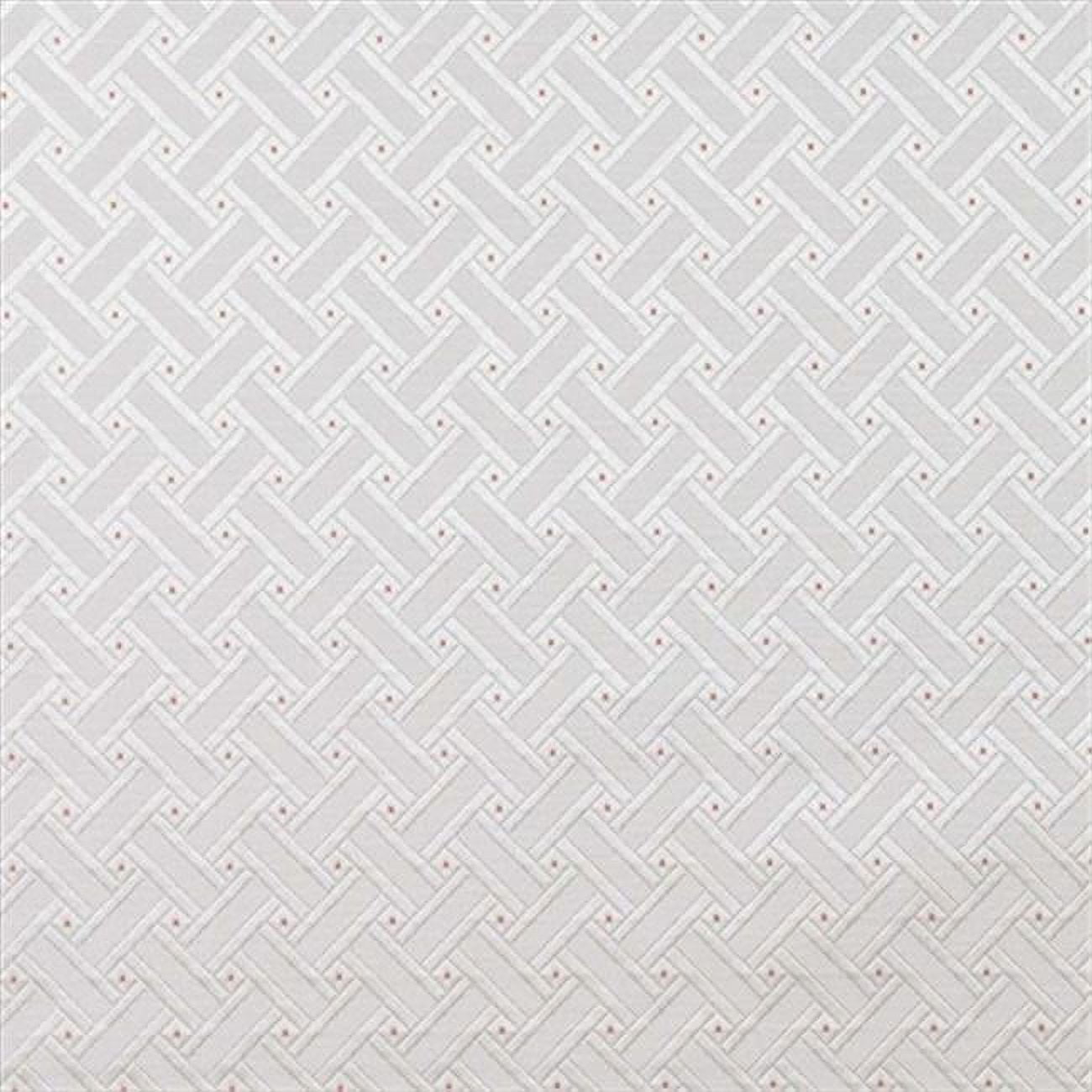 Designer Fabrics D131 54 in. Wide Silver- White And Mahogany Red ...