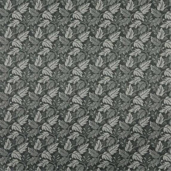 Designer Fabrics F700 54 in. Wide Black- Leaf Floral Heavy Duty Crypton Commercial Grade Upholstery Fabric