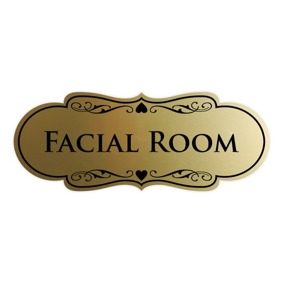 Designer Facial Room Sign (Brushed Gold) - Medium