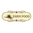 thumbnail image 1 of Designer Farm Food Sign (Ivory/Dark Brown) - Medium, 1 of 5
