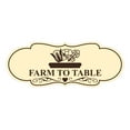 thumbnail image 1 of Designer Farm To Table Sign (Ivory/Dark Brown) - Small, 1 of 5