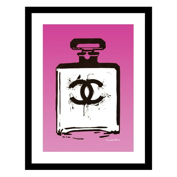 Designer Fashion Glam Perfume Bottle - Framed Print