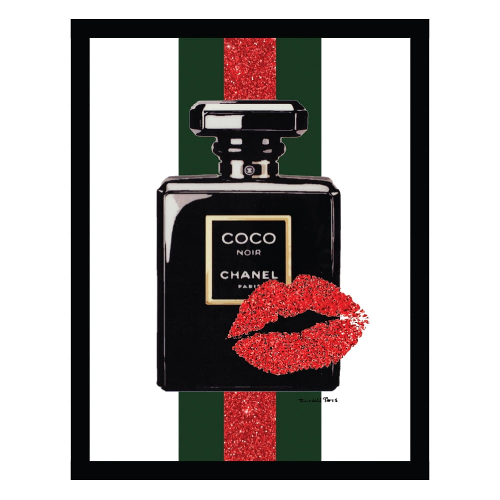 Designer Fashion Glam Perfume Bottle - Framed Print