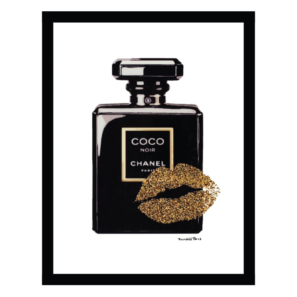 Designer Fashion Glam Perfume Bottle - Framed Print