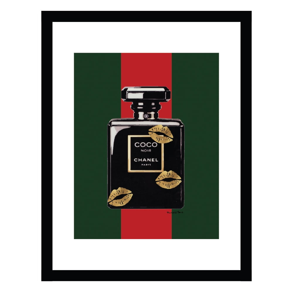 Designer Fashion Glam Perfume Bottle - Framed Print