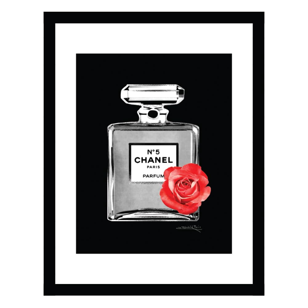 Designer Fashion Glam Perfume Bottle - Framed Print