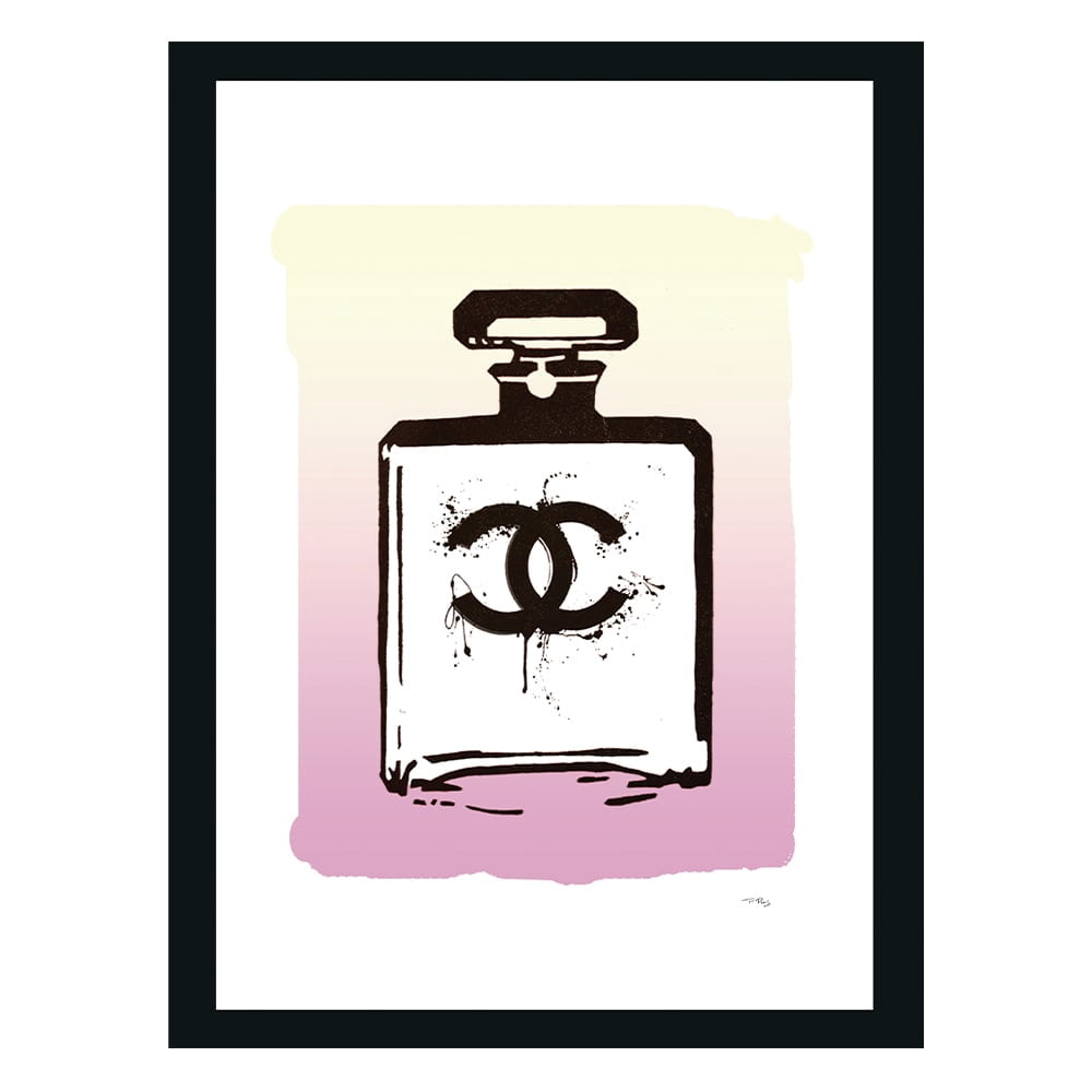Designer Fashion Glam Perfume Bottle - Framed Print