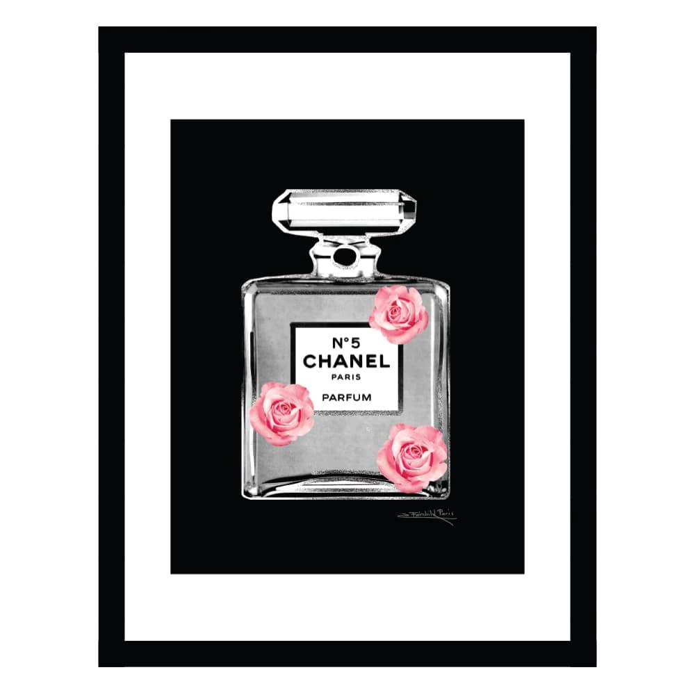 Designer Fashion Glam Perfume Bottle - Framed Print