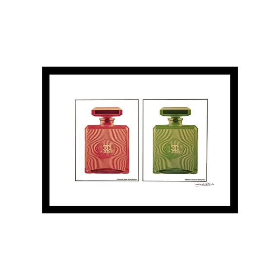 Designer Fashion Perfume Bottles Deco Design Framed Print