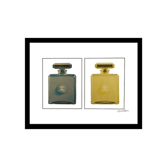 Designer Fashion Perfume Bottles Deco Design Framed Print