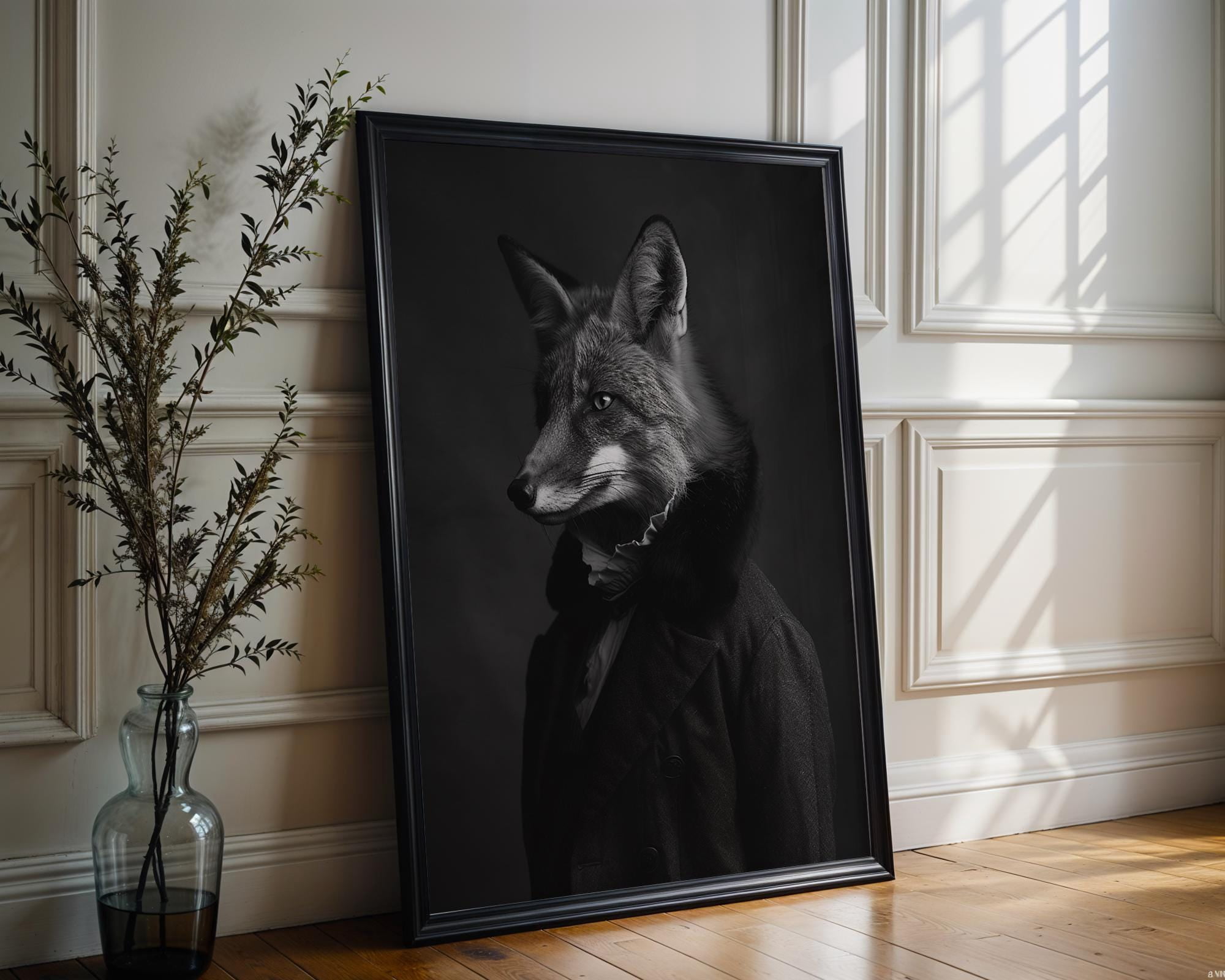 Designer Fox Portrait Modern Animal And Poster , Poster Print Only ...