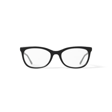 Walmart Women's XSLA17S-01 Rectangular Prescription Eyeglasses with Case, Black