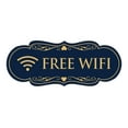 thumbnail image 1 of Designer Free Wifi Sign(Navy Blue/Gold) - Small, 1 of 6