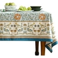thumbnail image 1 of Designer French Rectangle Table Cloth,Blue Italian Floral Tablecloths,Provencal Country Spring Summer Linen Tablecloth,Wrinkle Free Table Cover for Kitchen Dining,Party,Holiday,60''''x84'''', 1 of 5