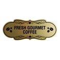 thumbnail image 1 of Designer Fresh Gourmet Coffee Sign (Brushed Gold) - Small, 1 of 4