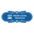thumbnail image 1 of Designer Fresh Local Produce Sign (Blue) - Small, 1 of 5