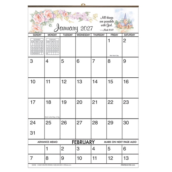 Bible Verse Designer 1 Yr Giant Calendar