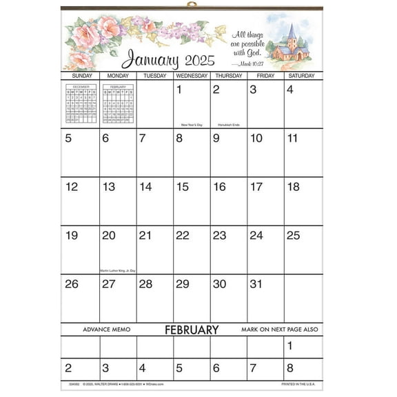 Designer Giant Calendar - Bible Verse