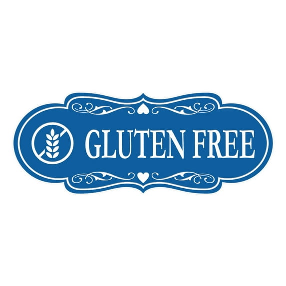 Designer Gluten Free Sign (Blue) - Small