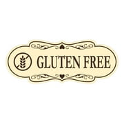 Designer Gluten Free Sign (Ivory/Dark Brown) - Large