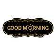 thumbnail image 1 of Designer Good Morning Sign (Black /Gold) - Small, 1 of 4