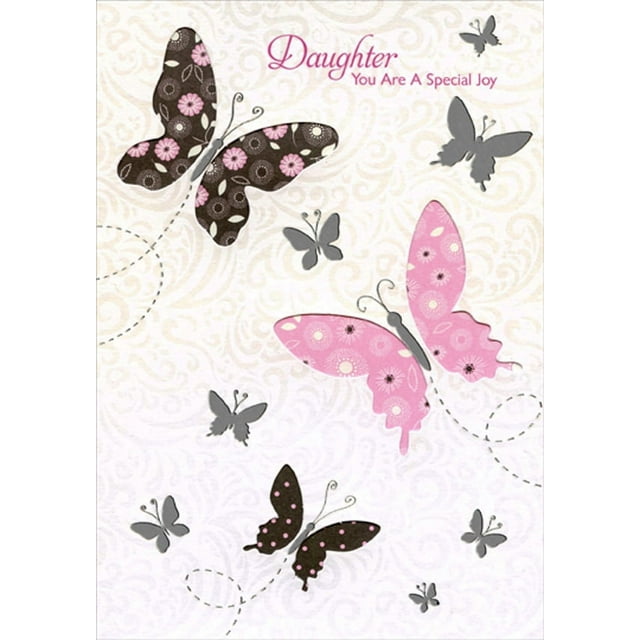 Designer Greetings 3 Die Cut Butterfly Shaped Windows Birthday Card for ...