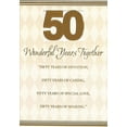 thumbnail image 1 of Designer Greetings 50th Wedding Anniversary Congratulations Card, Gold (Heavy Cardstock), 1 of 2