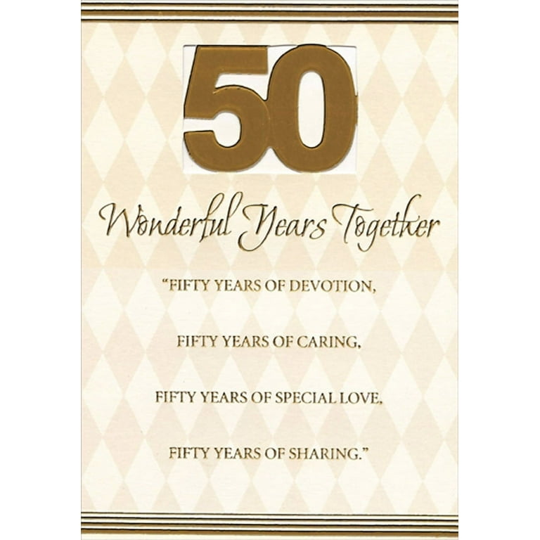 Designer Greetings 50th Wedding Anniversary Congratulations Card, Gold (Heavy Cardstock) - Walmart.com designer-greetings-50th-wedding-anniversary-congratulations-card-gold-heavy-cardstock-walmart-com