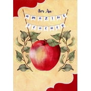 Designer Greetings Amazing Teacher Large Ripe Apple Teacher Appreciation / Thank You Card