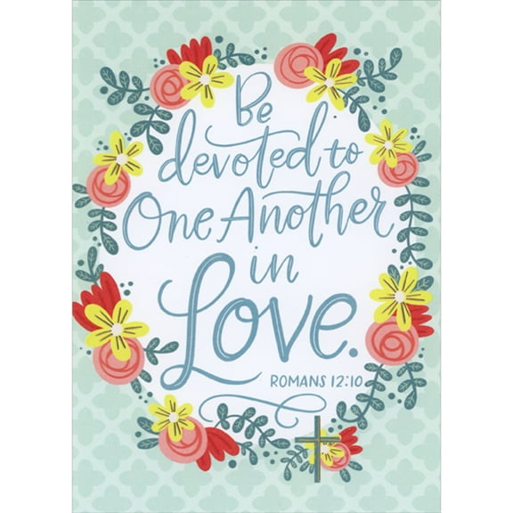 Designer Greetings Be Devoted to One Another in Love Scripture Verse Religious Easter Card