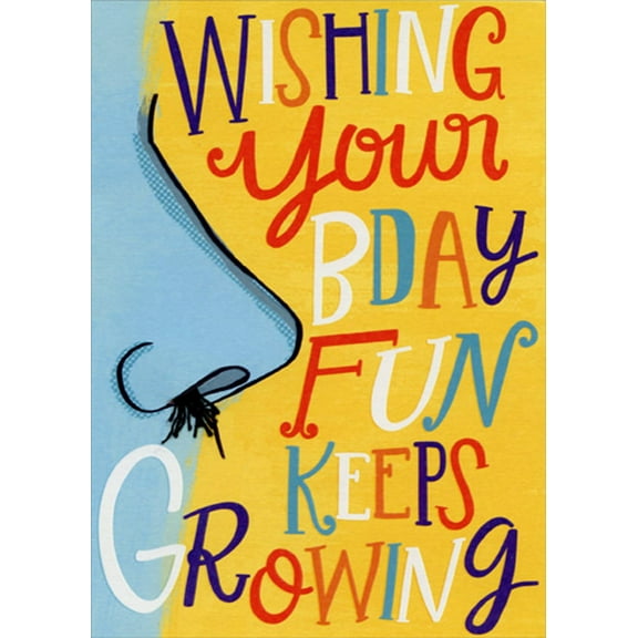 Designer Greetings Birthday Fun Keeps Growing Funny / Humorous Birthday Card for Him : Man : Men