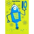 thumbnail image 1 of Designer Greetings Blue Robot Age 10 / 10th Birthday Card for Boy, 1 of 2