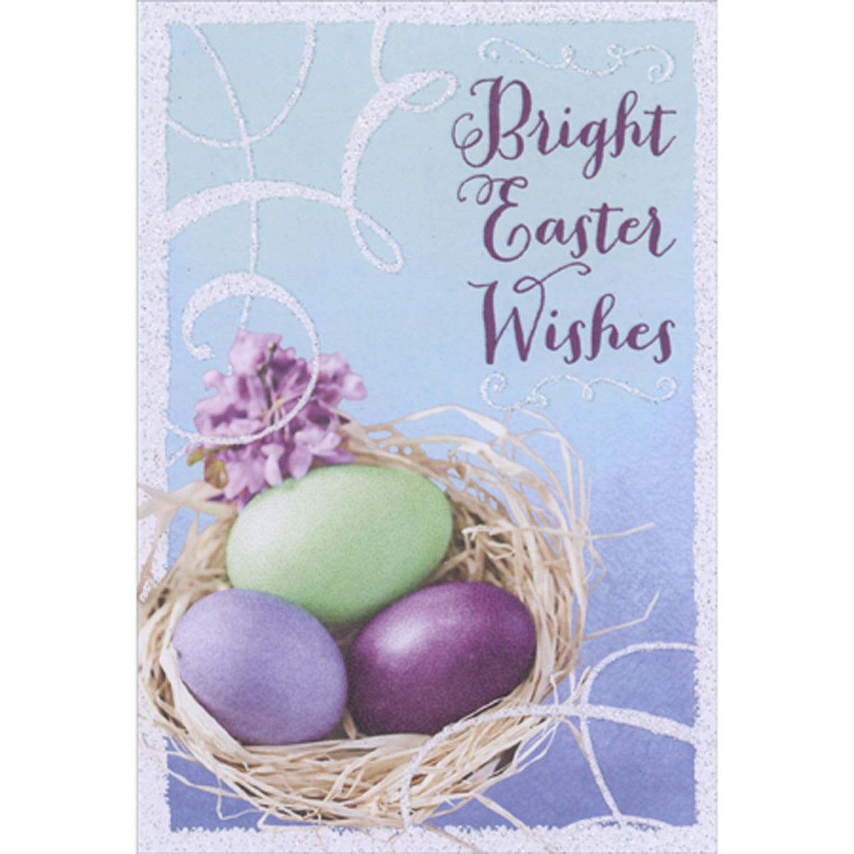 Designer Greetings Bright Easter Wishes: 3 Eggs in Basket Designer Greetings Bright Easter Wishes: 3 Eggs in Basket