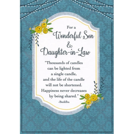 Designer Greetings Buddha Quote Anniversary Card for Son & Daughter-in-Law