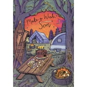 Designer Greetings Camper, Tent, Table, Fire and Canoe Die Cut Window Tri Fold Birthday Card for Son