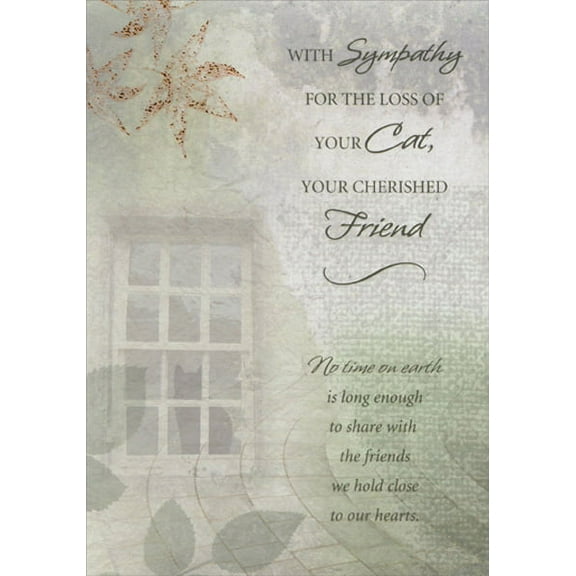 Designer Greetings Cat Silhouette in Window Pet Sympathy Card