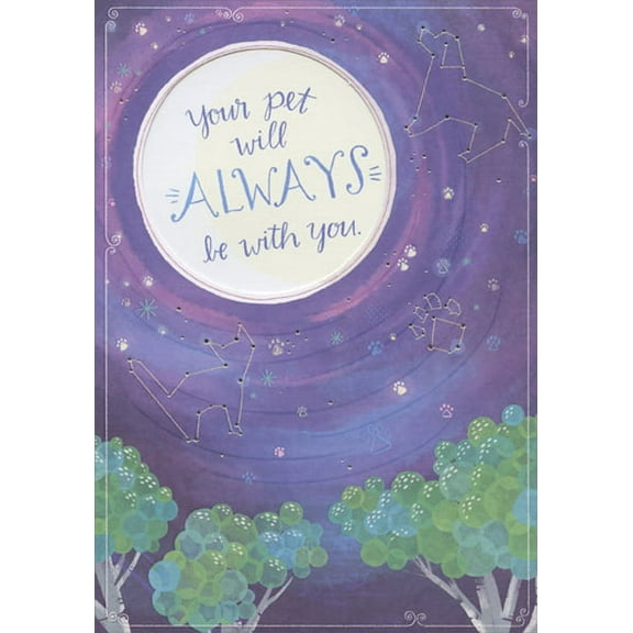 Designer Greetings Cat and Dog Constellations Pet Sympathy Card