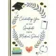 thumbnail image 1 of Designer Greetings Celebrating You: 3D Cap, 3D Heart, Oval Branches, Stethascope, Bandage and Chart Hand Decorated Graduation Congratulations Card for Medical School, 1 of 2